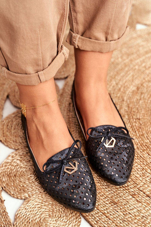 Жіночі ажурні балетки Black Manam