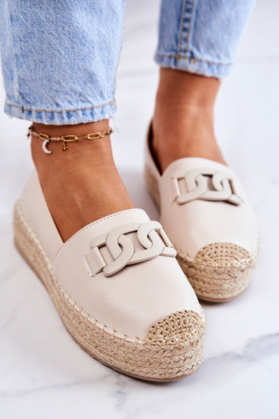 Класичні еспадрільї на платформі Beige Julianne