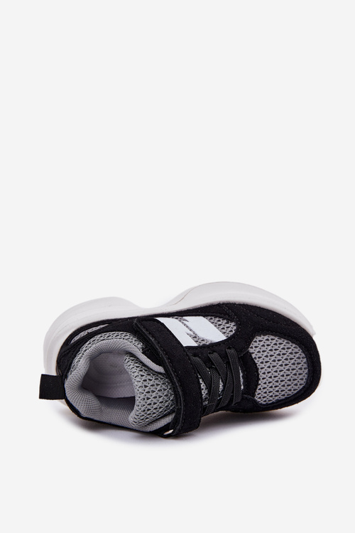 Дитячі Спортивні Кросівки На Велкро Чорно-Сірі Selinea