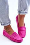 Жіночі замшеві мокасини Lenvie рожеві