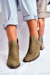 Жіночі шкіряні чоботи Maciejka Olive 04492-24