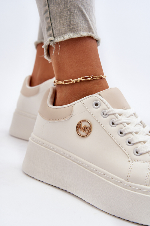 Жіночі кросівки на платформі білі Eshen