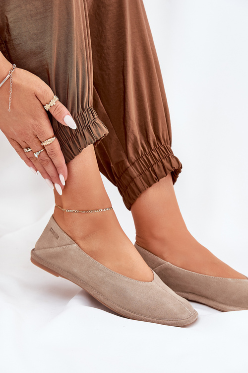 Замшеві Балетки Для Жінок Big Star RR274082 Бежеві