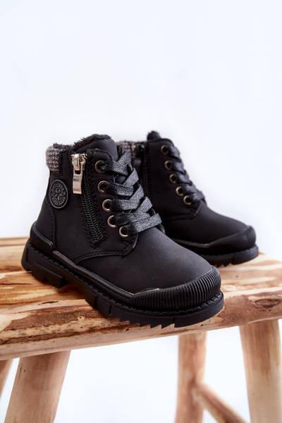 Дитячі утеплені чоботи Trappers Black Hopper