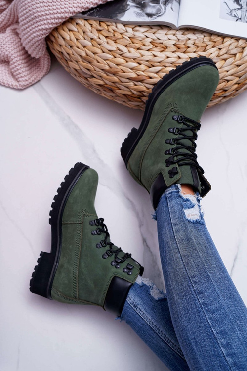 Жіночі чоботи Trappers Big Star Green EE274031