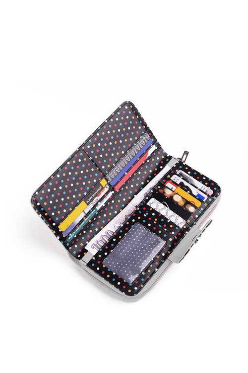 Великий жіночий гаманець на блискавці. Сіра мисливиця