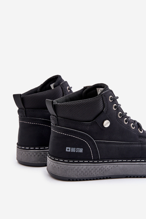 Чоловічі черевики на шнурівці Big Star OO174559 Hi-Poly System Black
