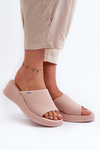 Жіночі босоніжки на танкетці з запахом ZAXY LL285083 Світло-рожеві