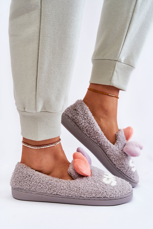 Жіночі тапочки з сердечками Grey Alasca