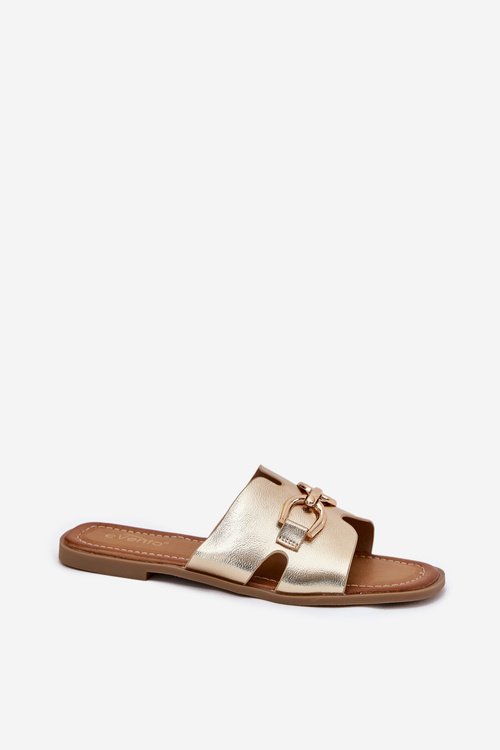 Жіночі Плоскі Сандалі З Декоративним Елементом Золоті Amiresna