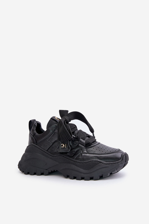 Жіночі шкіряні кросівки CheBello 4583 Чорні