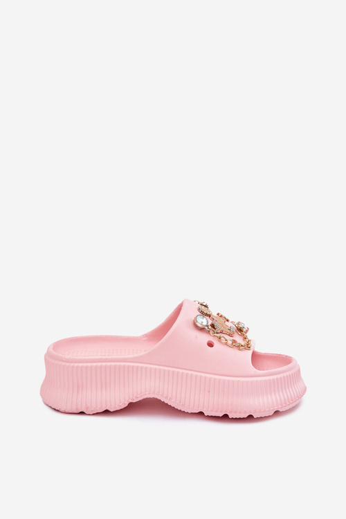 Пінні Жіночі Сандалі З Золотими Кільцями Рожеві Hortiana