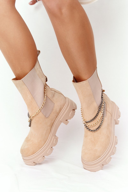 Замшеві черевики челсі Lewski Shoes 2998-0 пісок