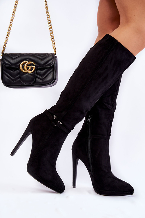 Класичні замшеві чоботи Black Linney