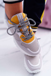 Спортивне жіноче взуття на високій підошві жовтого кольору Chillout