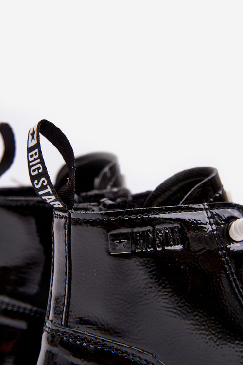 Дитячі блискучі стьобані черевики Big Star MM374147 Чорні