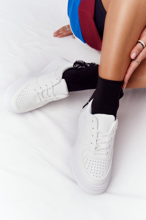 Жіноче спортивне взуття на платформі білі This Is Me