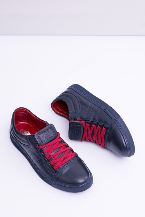 Чоловічі шкіряні тенні темно-сині Elon