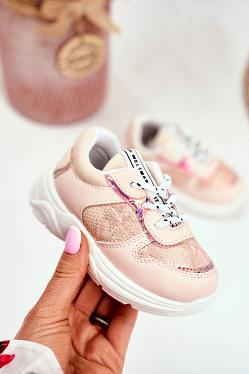 Дитяче спортивне взуття зі змійковим візерунком Pink Matylda