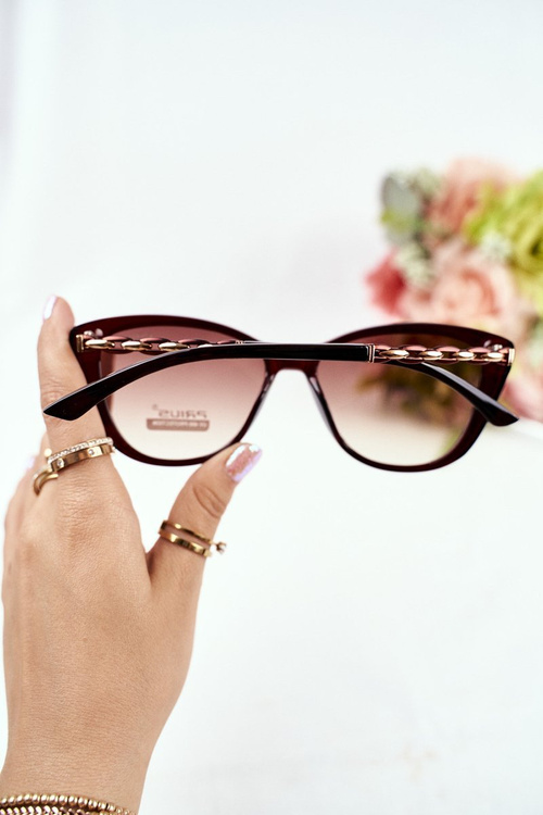 Жіночі сонцезахисні окуляри Gold Prius PR-V32 Brown Gradient