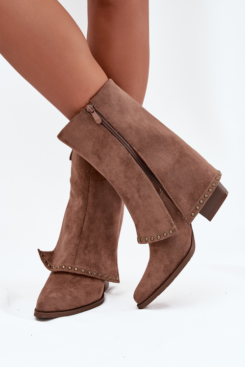 Жіночі зимові чоботи Vinceza 16516 Бежеві