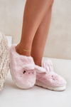 Пухнасті Тапочки З Мотивом Кролика Рожеві Natasha