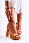 Класичні босоніжки на високих підборах Camel Baleira