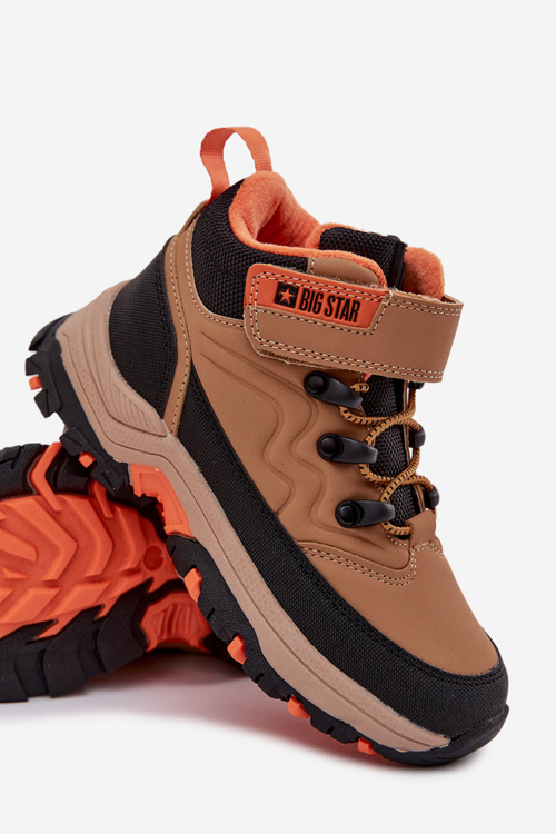 Дитячі зимові чоботи на липучках Big Star SS374012 Коричневі