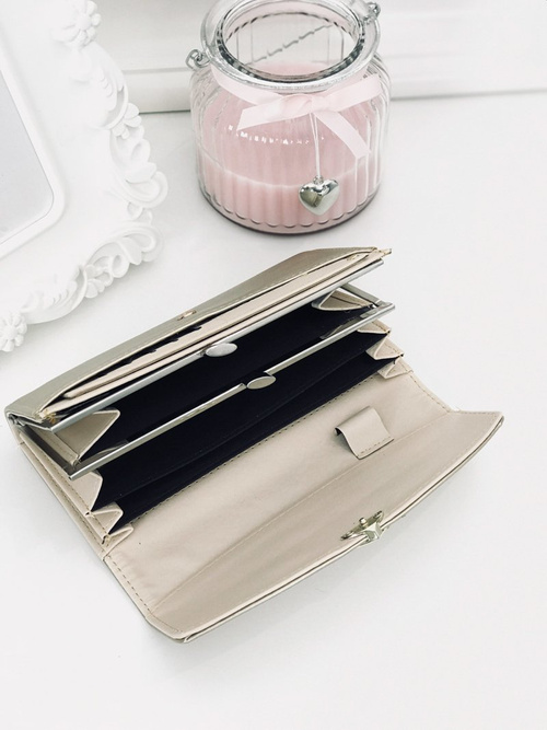 Великий жіночий золотий гаманець із сердечком