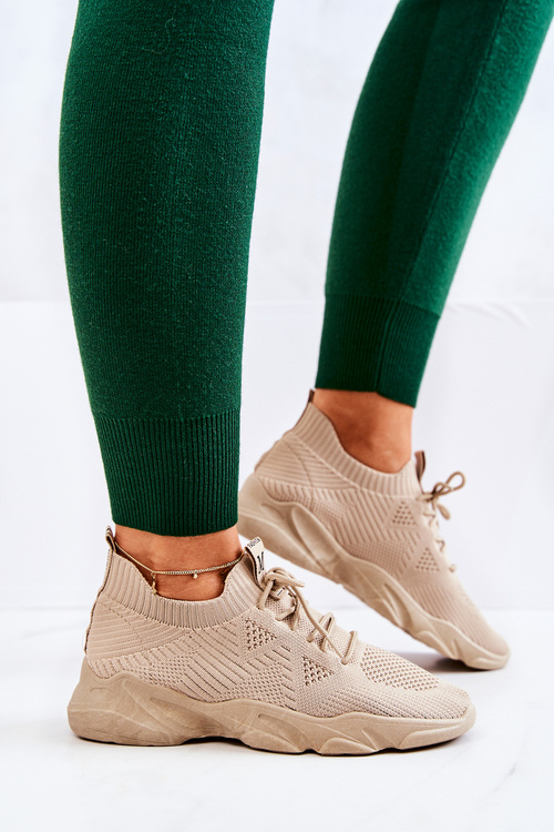 Спортивне взуття Кросівки Тканина темно-бежева Nolene