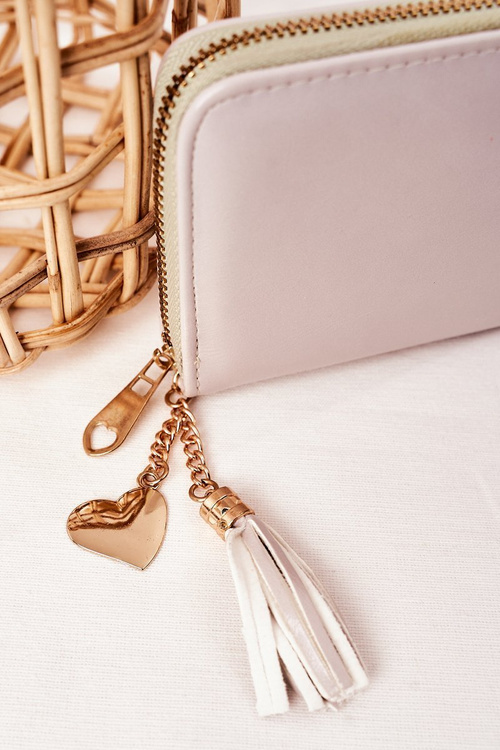 Великий жіночий гаманець з підвіскою сіро-зелений