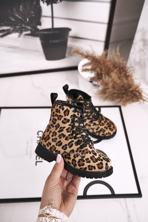 Чоботи дитячі на блискавці леопардові Dafne