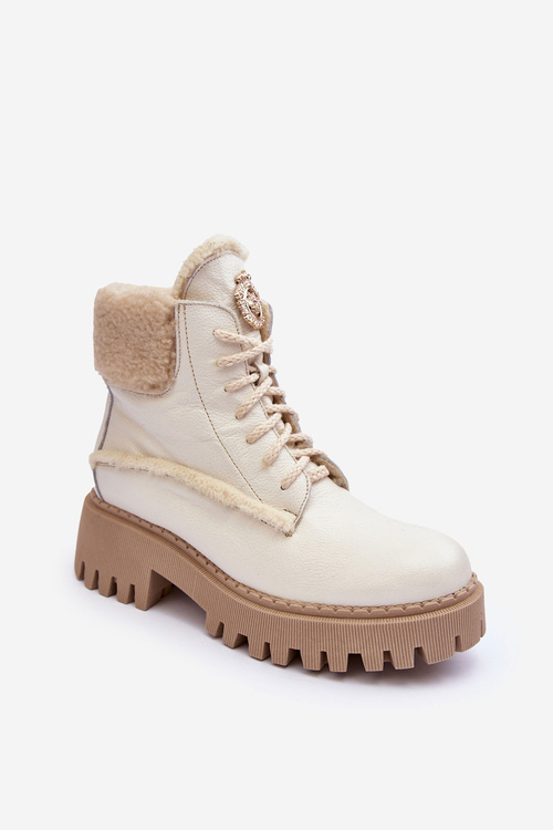 Жіночі шкіряні черевики Trapper Cream Vergo