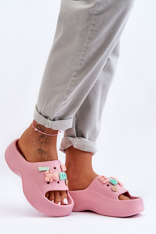 М'які жіночі поролонові тапочки з декором Рожевий Лорі