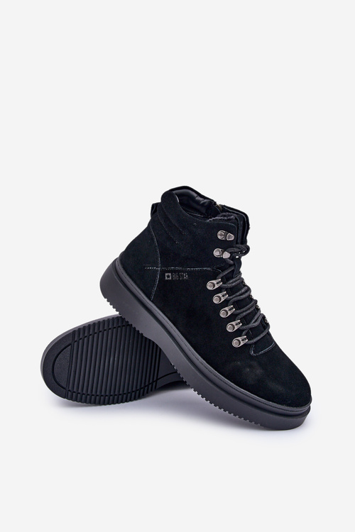 Чоловічі замшеві утеплені чоботи Big Star OO174187 Чорні