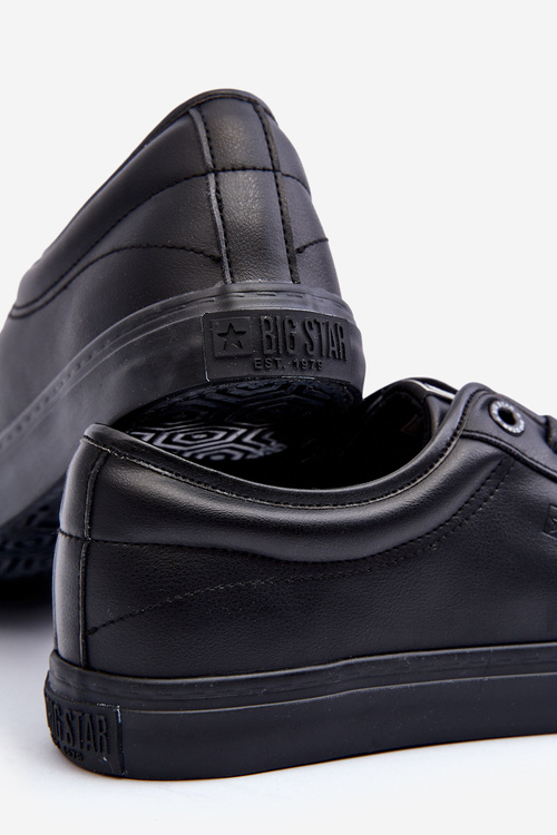 Чоловічі кросівки з еко шкіри чорні Big Star JJ174234