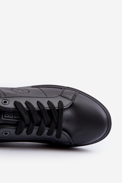 Чоловічі низькі кросівки з екошкіри Big Star NN174284 Чорні