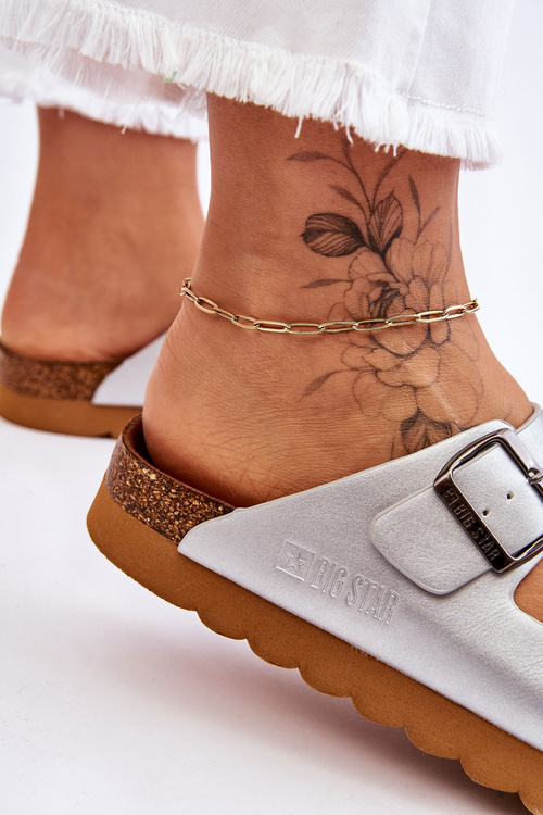 Класичні жіночі тапочки Big Star LL274476 Срібні