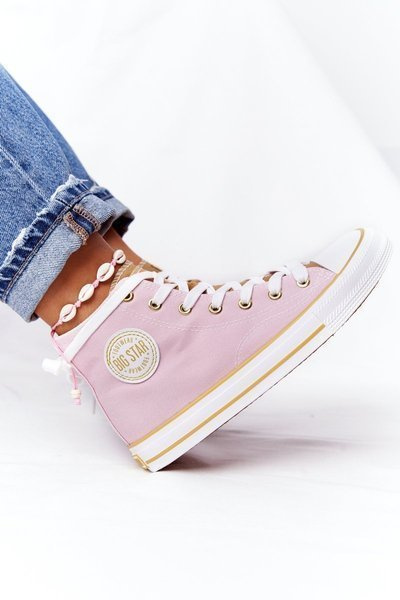 Жіночі високі кросівки Big Star HH274447 Рожеві