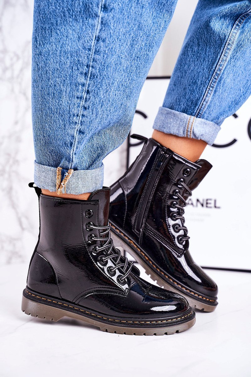 Жіночі утеплені черевики Shiny Black Thunder