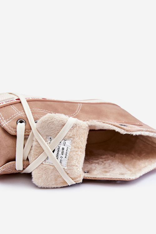 Жіночі високі утеплені кросівки Cross Jeans KK2R4045C бежевого кольору