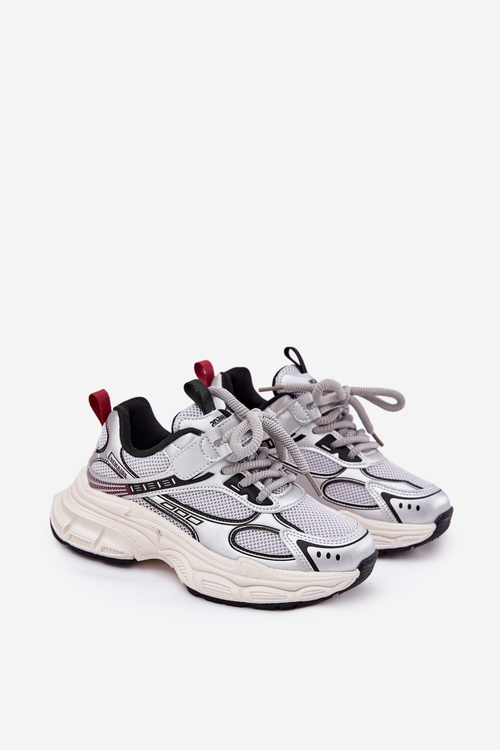 Дитячі Кросівки На Грубій Підошві Сріблясті Xairana