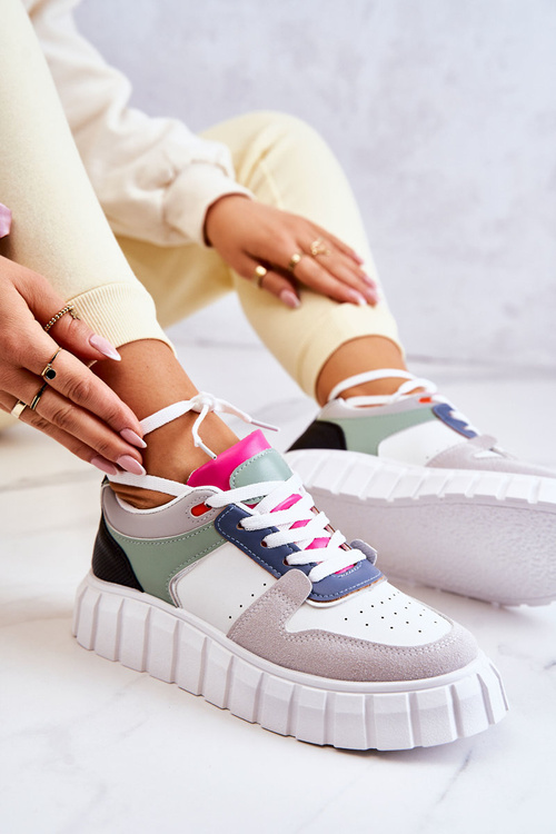 Жіночі спортивні шкіряні черевики біло-сірі флорентійські