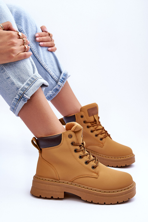 Жіночі чоботи на хутряній підкладці коричневого кольору Corbin