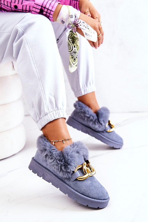 Жіночі тапочки із золотим ланцюжком Blue Ardrums