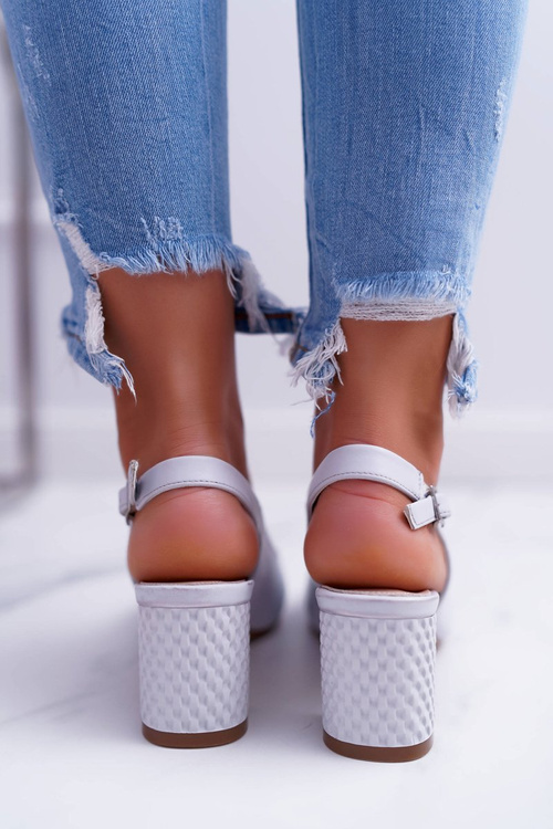 Серджіо Леоне SK797 Сірі туфлі Hertes на шпильці