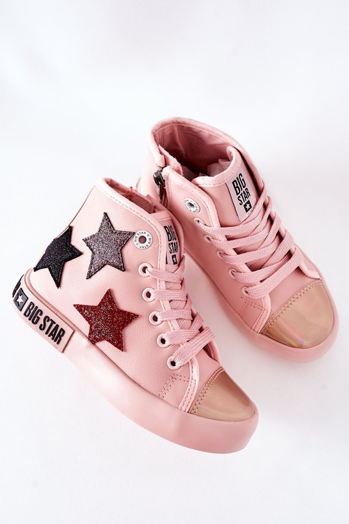 Дитячі високі кросівки на блискавці BIG STAR II374030 Рожеві