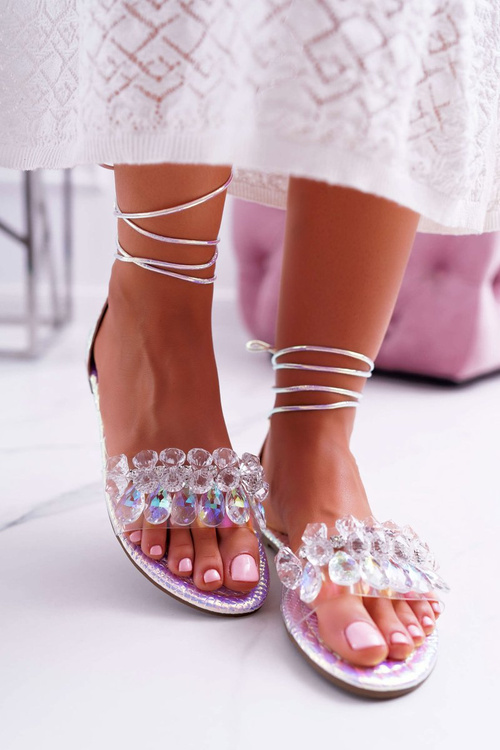 Жіночі босоніжки Lu Boo Crystals Silver Madina