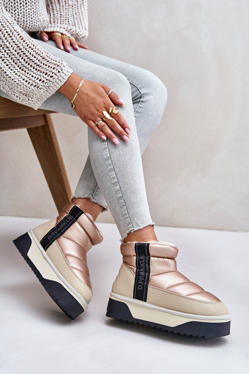 Снігові черевики на товстій підошві D.Franklin Бежеві DFSH371010