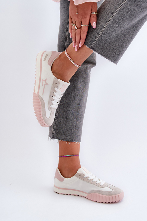 Низькі жіночі кросівки Big Star NN274868 Рожеві